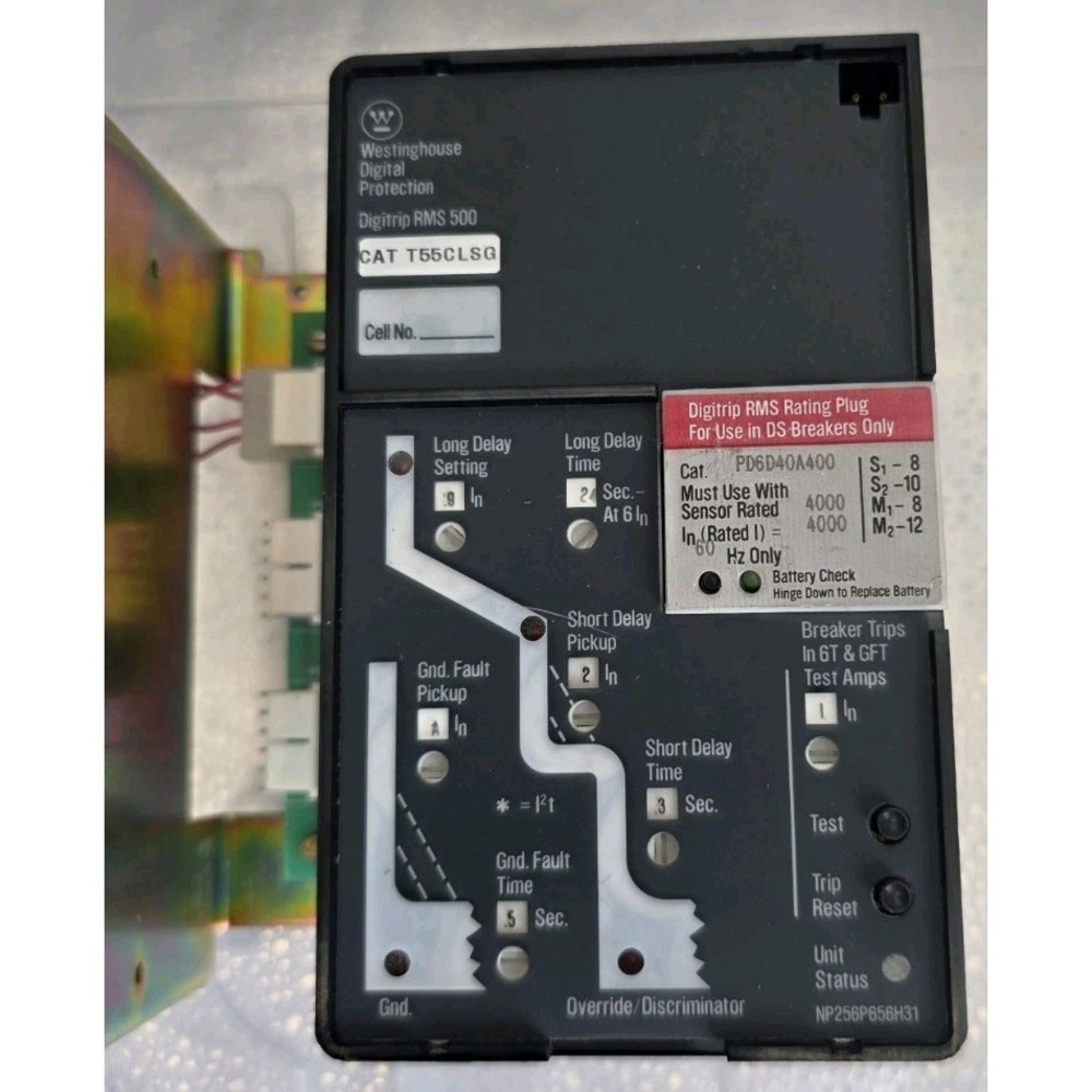 WESTINGHOUSE DIGITRIP RMS RETROFIT RMS 500 TRIP UNIT T55CLSG + PD6D40A400 -...
